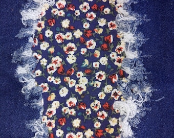 Parches termoadhesivos con diseño floral para jeans, fáciles de aplicar, para reparar jeans, florales, flores, parches de tela, hechos a mano.