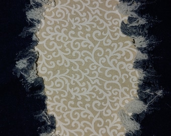 Parche de pergamino bohemio - parche termoadhesivo para jeans - parche fácil de aplicar - parches de tela - hecho a mano - parche de rodilla - Parche para jeans