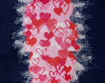 Parche de corazones de amor, parches termoadhesivos para jeans, parche fácil de aplicar, reparación de jeans, parches de tela, hecho a mano