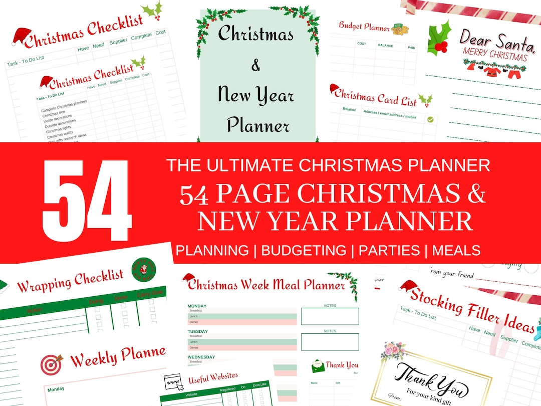 Your Ultimate Digital Christmas Planner & New Year Planner Etsy