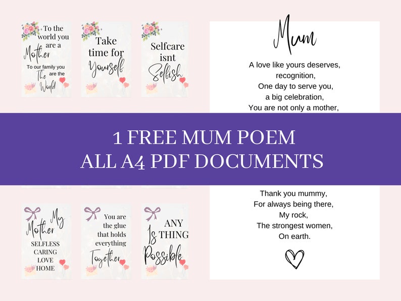 Mother's Day Printable Gift Certificate Printable Etsy