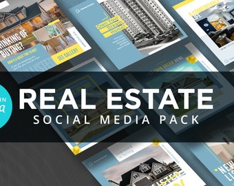 Real Estate Instagram Post, Realtor Marketing Template, Social Media Flyer, Rental House Agent Banner, Home Seller Story, Editable Canva