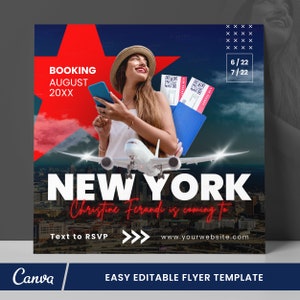 Travel Instagram Post, Influencer Marketing Banner, Social Media Flyer, Makeup, Hair Braids, Lashes, Travel Agency Business, Editable Canva