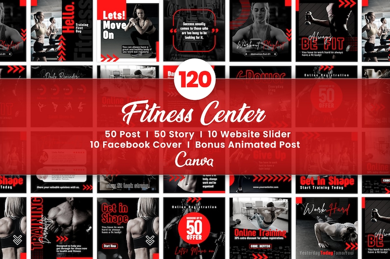 Fitness Instagram Post, Gym Marketing Bundle, Social Media Flyer, Coaching Brand Kit, Wellness Template, Red Workout Banner, Editable Canva, Sport Motivation, Fitness Trainer Post, Gym Coach Post, Engagement Booster, Small Business, Influencer Template, Red and Black, Nutrition IG Post, Body Shaping, Pricing List, Trainer Program, Premade Template, Digital Flyer, Printable Poster, Facebook Cover, Website Slider, Workout Coach, Wellness Banner Design, Nutrition Slider, Fitness Salon Feed