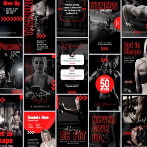 Fitness Instagram Post, Gym Marketing Bundle, Social Media Flyer, Coaching Brand Kit, Wellness Template, Red Workout Banner, Editable Canva, Sport Motivation, Fitness Trainer Post, Gym Coach Post, Engagement Booster, Small Business, Influencer Template, Red and Black, Nutrition IG Post, Body Shaping, Pricing List, Trainer Program, Premade Template, Digital Flyer, Printable Poster, Facebook Cover, Website Slider, Workout Coach, Wellness Banner Design, Nutrition Slider, Fitness Salon Feed