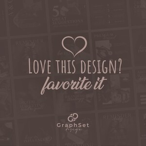 May include: A collage of brown and white squares with text and graphics. The text includes "LOVE THIS DESIGN?" and "favorite it". The graphics include a heart, a logo, and a reminder to check in daily.