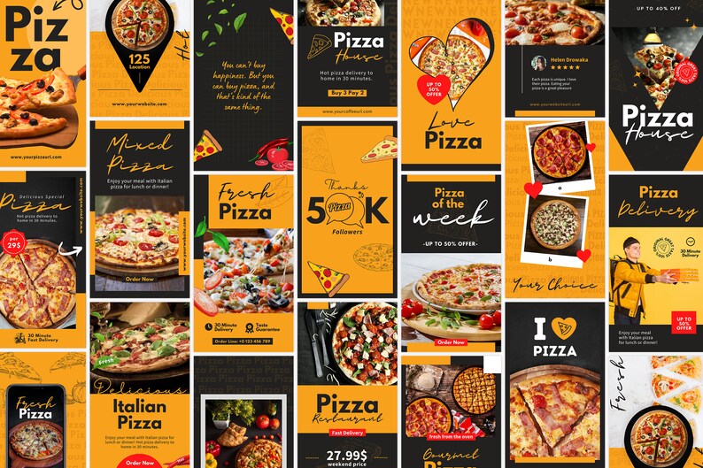 Pizza Instagram Posts Template, Fast Food Menu Marketing Branding Kit, Pizza Shop Social Media Flyers, DIY Restaurant Canva Banner, Digital Art, Dinner, Gift, Pepperoni Pizza, Pizza Box, Food Influencer Post, Blogger Template, Engagement Booster, Small Business, Pizza Online Order, Fast Food IG Marketing Bundle, Pizza IG Post, Story Template, Food Brand Kit, Green and Red Template, Italian Pizza Ad Banner, DIY Flyer Design, Premade Template, Instant Download.