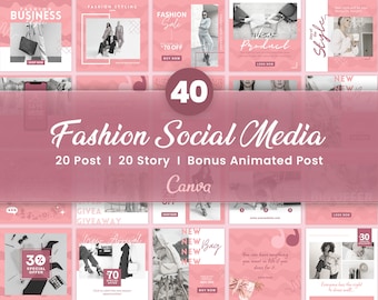 Trendy Fashion Instagram Posts, Minimalist Fashion Marketing Templates, Fashion Canva Story, Fashion Social Media, Fashion Business Branding