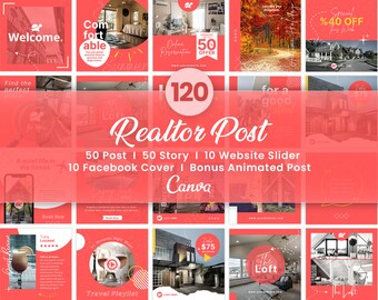 Realtor Instagram Post, Real Estate Marketing Flyer, Rental House Banner Kit, Home Seller Business, Realtor Story Template, Editable Canva