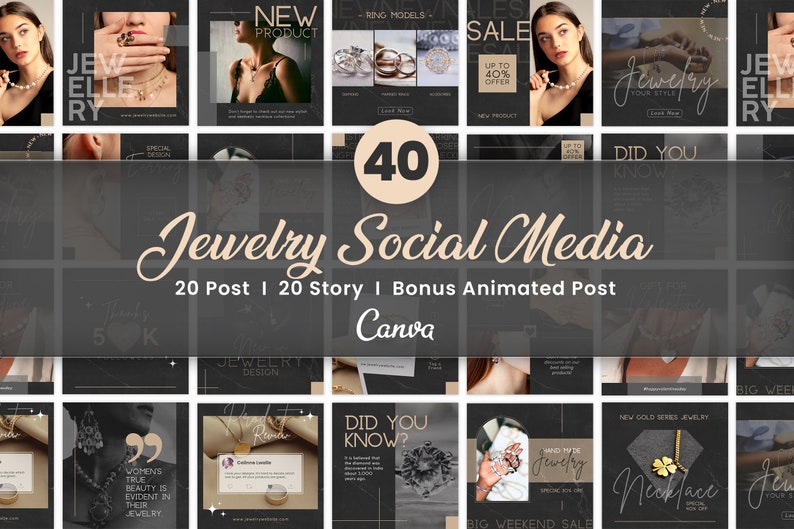 Jewelry Instagram Business Post, Fashion Accessories Template, Jewelry Collection Marketing Banner, Trendy Necklace Story, Editable Canva, Jewellery Banner, Kit, Accessories Seller Branding, Online Ring Shop, Bracelet IG Post, Facebook Banner, Engagement Booster, Green and Beige, Influencer Banner, Earring Branding Bundle, DIY Digital Flyer, Small Business, Premade Template, Instant Download.