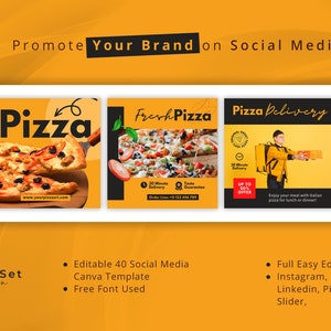 Pizza Instagram Posts Template, Fast Food Menu Marketing Branding Kit, Pizza Shop Social Media Flyers, DIY Restaurant Canva Banner, Digital Art, Dinner, Gift, Pepperoni Pizza, Pizza Box, Food Influencer Post, Blogger Template, Engagement Booster, Small Business, Pizza Online Order, Fast Food IG Marketing Bundle, Pizza IG Post, Story Template, Food Brand Kit, Green and Red Template, Italian Pizza Ad Banner, DIY Flyer Design, Premade Template, Instant Download.