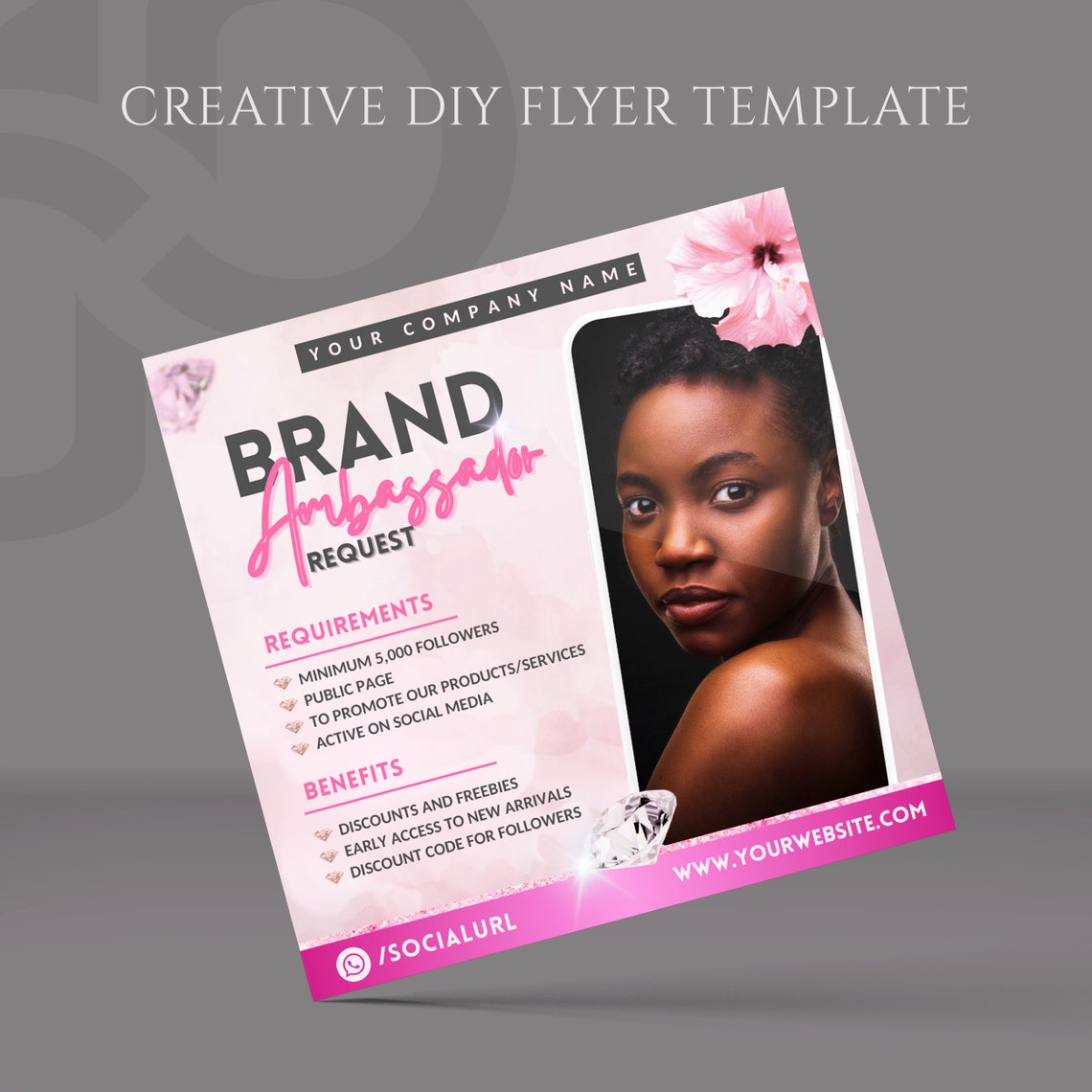 Brand Ambassador Instagram Post, Beauty Booking DIY Flyer, Nail Tech ...