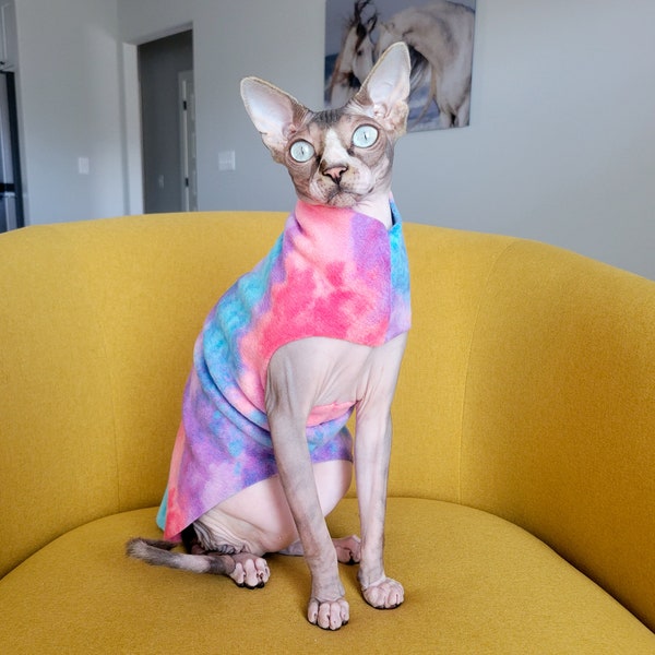 Sphynx Cat Shirt - Pastel Easy-On Cat Clothes Tunic