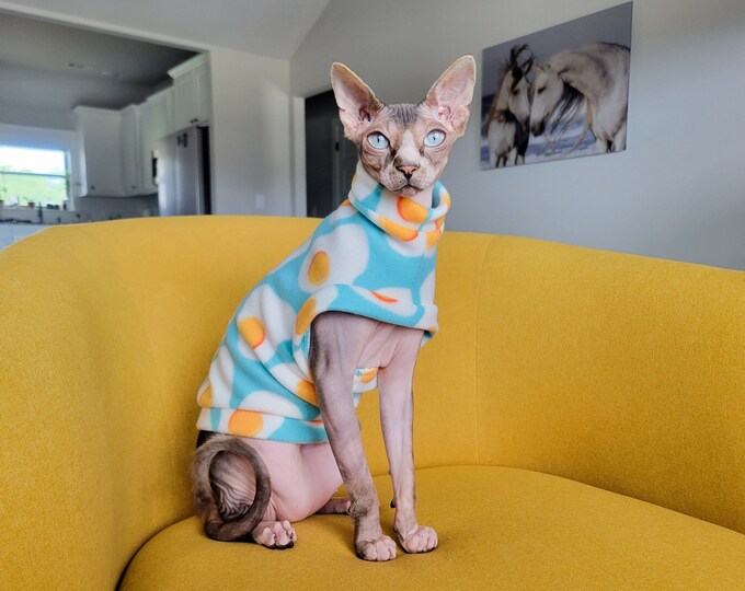 Sphynx Cat Sweater Egg Sunny Side up Easyon Cat Clothes Etsy