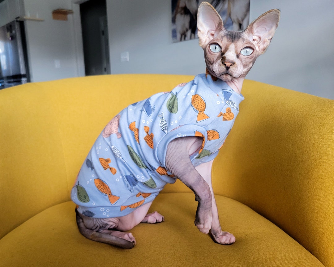 Sphynx Cat Shirt Fishy Tunic Shirt Cat Clothes Etsy