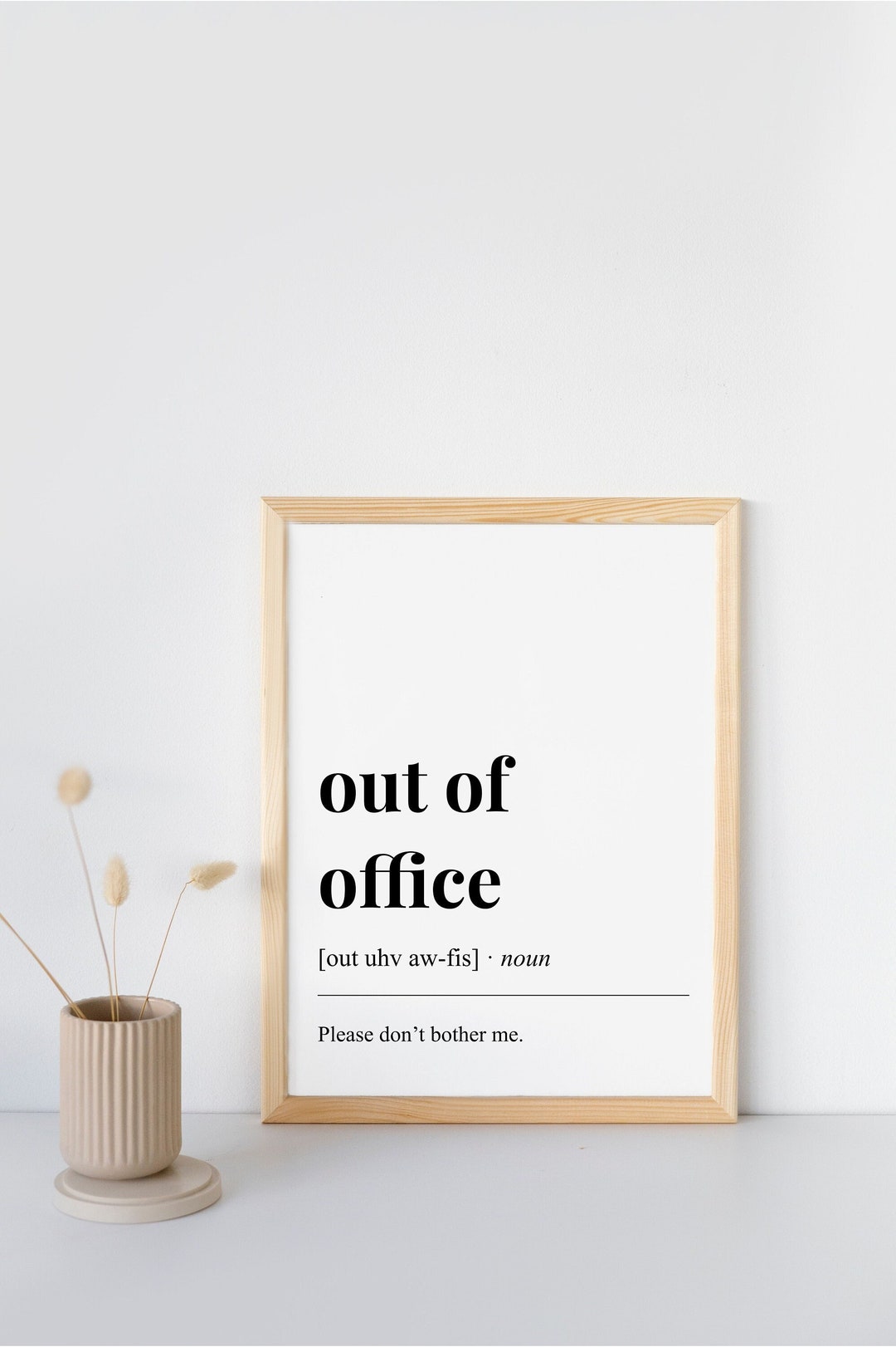 Out of Office Wall Print, Digital Download Print, Fun Wall Decor