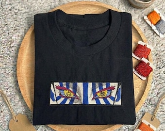 Embroidered Anime Villain-Inspired T-Shirt – Moon Warrior Martial Arts Design – Anime Streetwear Tee