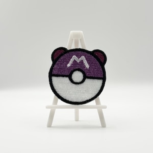 Purple Master Capture Ball Patch| Iron-On Embroidery Patch