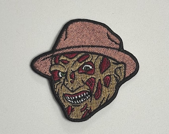 Horror Movie Villain-Inspired Embroidered Patch | Iron-On Patch | 80s Slasher Vibes | Handmade Embroidery