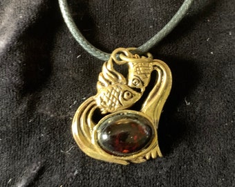 Fiskarna stjärntecken halsband fiskhänge blandad metall selestial astrologi present horoskop konstellation astrologiska gåvor