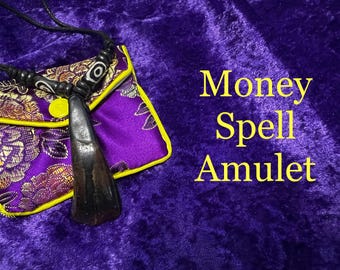 Money Spell Amulet for Wealth Prosperity Abundance Talisman Lucky Charm for Success Manifestation
