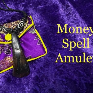 Money spell healing amulet necklace pendant voodoo hoodoo protection ceremonial magic talisman goddess jewelry