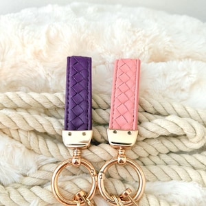 Artificial leather keychain, key hook