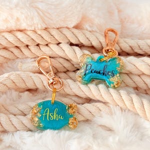 Personalized resin dog tag and cat tag
