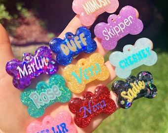 Glitters Personalized Dog Name Tag /Cat tags Custom Pet ID with Phone Number