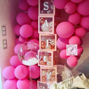 Balloon boxes letter boxes personalized boxes birthday party boxes balloon letter boxes birthday baby shower surprise balloon boxes