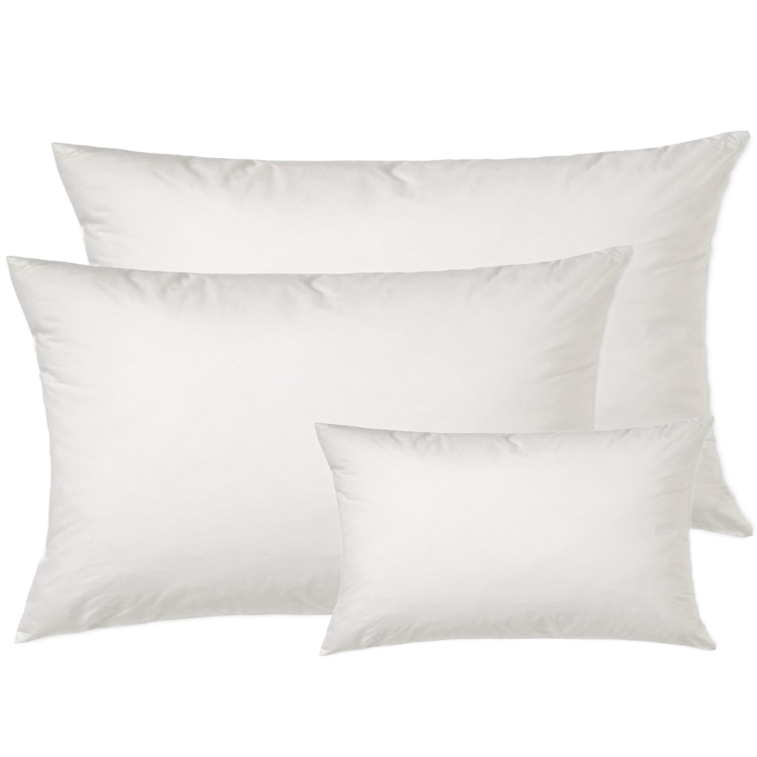 Eurotex 100% Cotton Pillow Inserts 20x30 - Comfy Cotton Cover Filled with Cotton Fibres for Sham, Fluffy Sleeping Bed Pillows, Size: 20 x 30, White