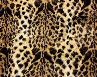 Animal Friendly Faux Fur Yardage, Leopard Pattern Shag Fur, Remnant Fur, Sizes Available, Fashion, Craft Fur, Cuttings, Pieces, Swatch