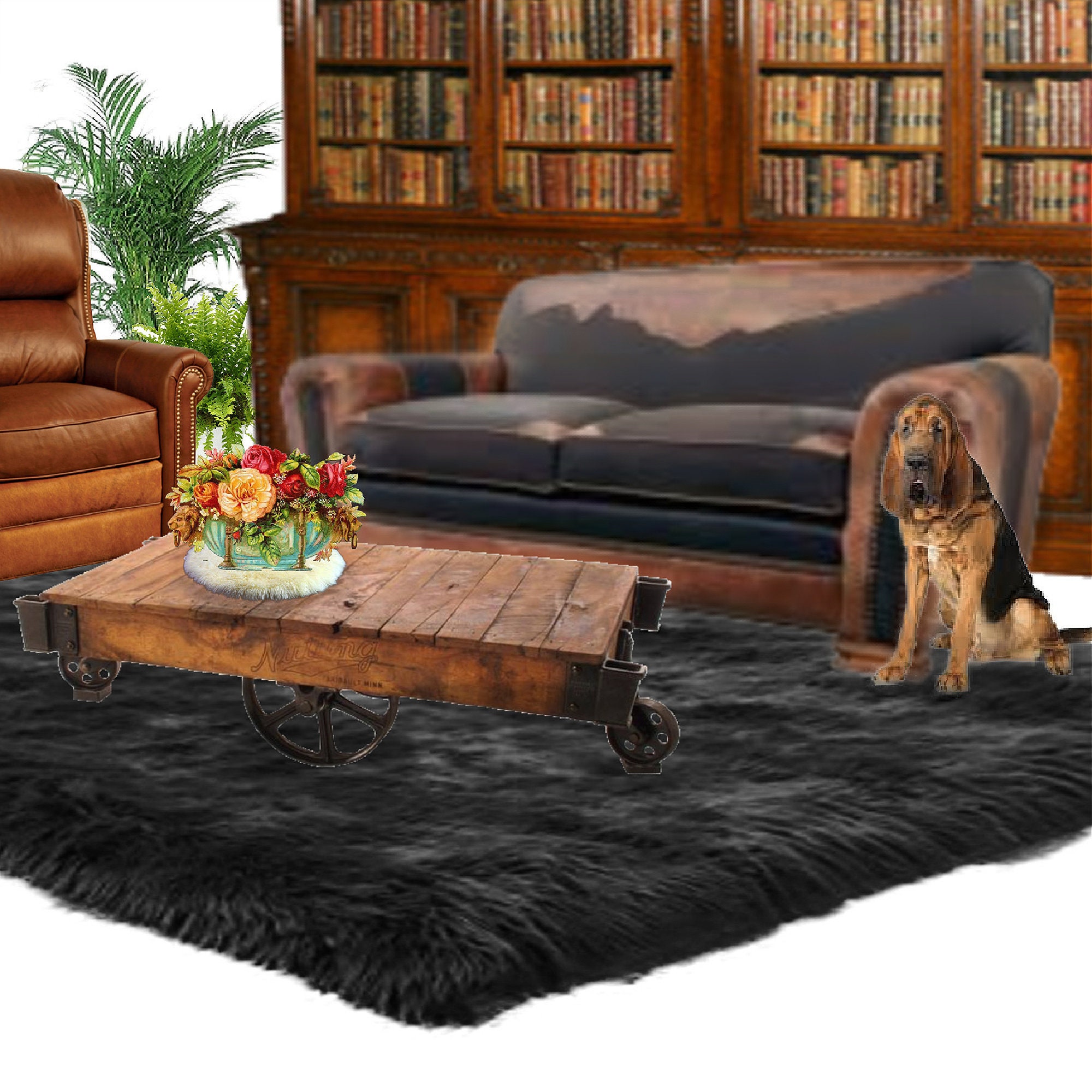 Small Fur Rug Rectangle Handmade Faux Fur Pelt Rug, Thick Shag, Plush Rectangle, USA - Etsy