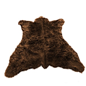 Brown Bear Skin Rug, Animal Friendly Faux Fur, All Sizes, Shag Area Rug, Log Cabin, Lodge, Man Cave, Family Room, Handmade in America