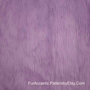 Animal Friendly Faux Fur Shag Fur/ Remnant Fur/ Multiple Sizes Available/ Craft Fur/Lavender Light Purple