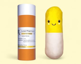 Personalized Love Pill Plushie: Custom Prescription Bottle Gift