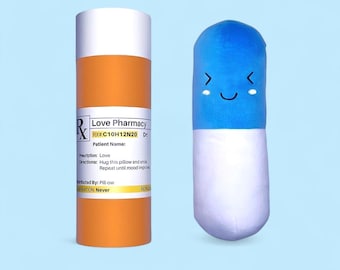 Apotheke Pill Plushie Kissen | Geschenk für Apotheker, Tech, Studenten