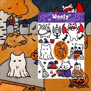Woofy Halloween Digital Stickers