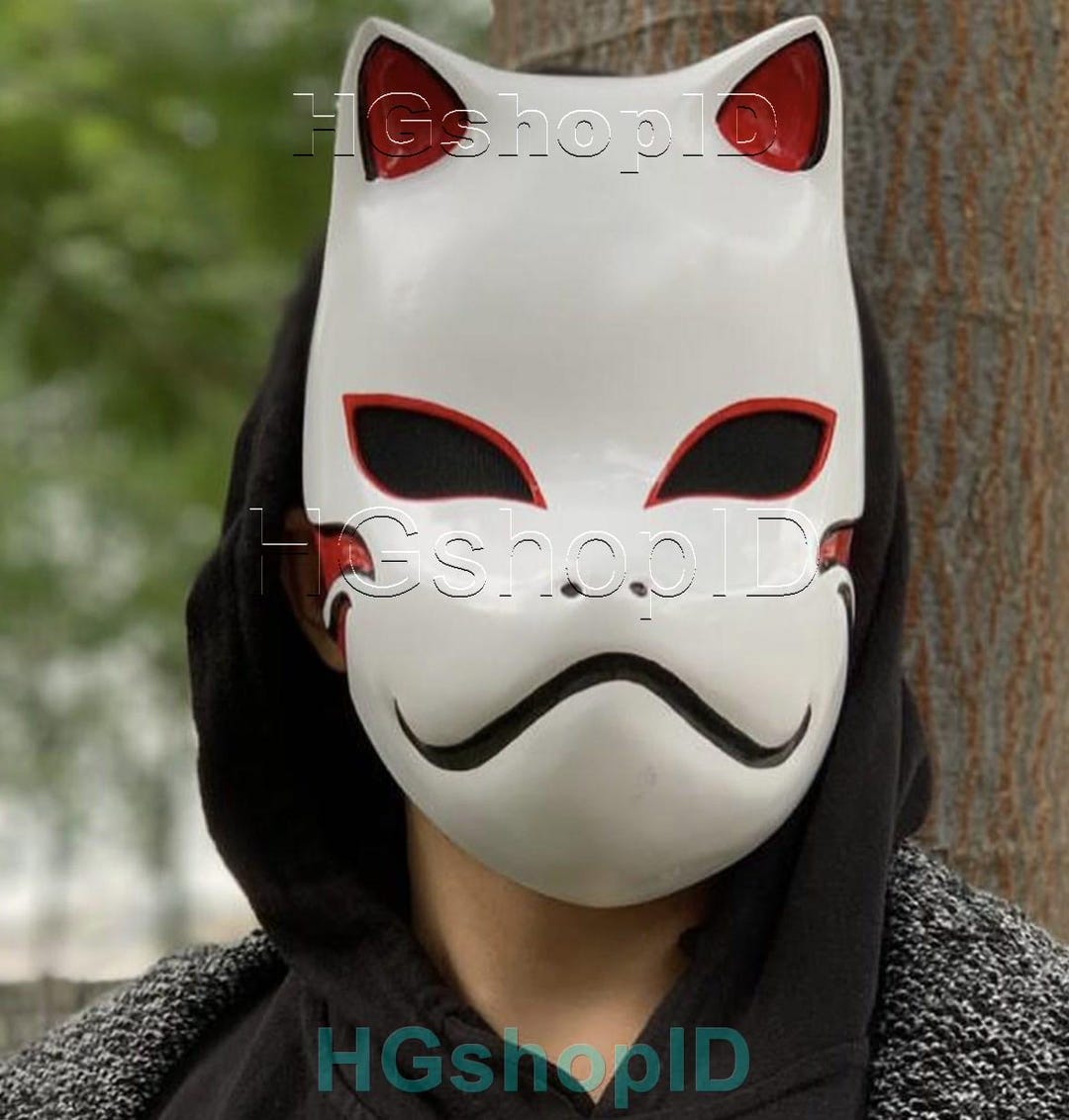 Kitsune Shinobi Mask / Fox N1nja Mask - Etsy