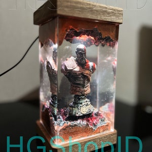 God Of War Kratos Bust Night lamp / God Of War Kratos Epoxy Night Light