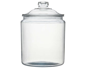 2 Gallon Large Vintage Apothecary Glass Jar & Lid Decorative Chic Display Centerpiece Home Decor