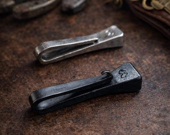 Hand Forged Horseshoe Nail Money Clip – Rustic Steel Wallet Clip Gift