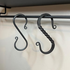 Hand Forged Blacksmith S-Hook | Twist | Utensil | Towel | Coats | Pans | Clothes Hook
