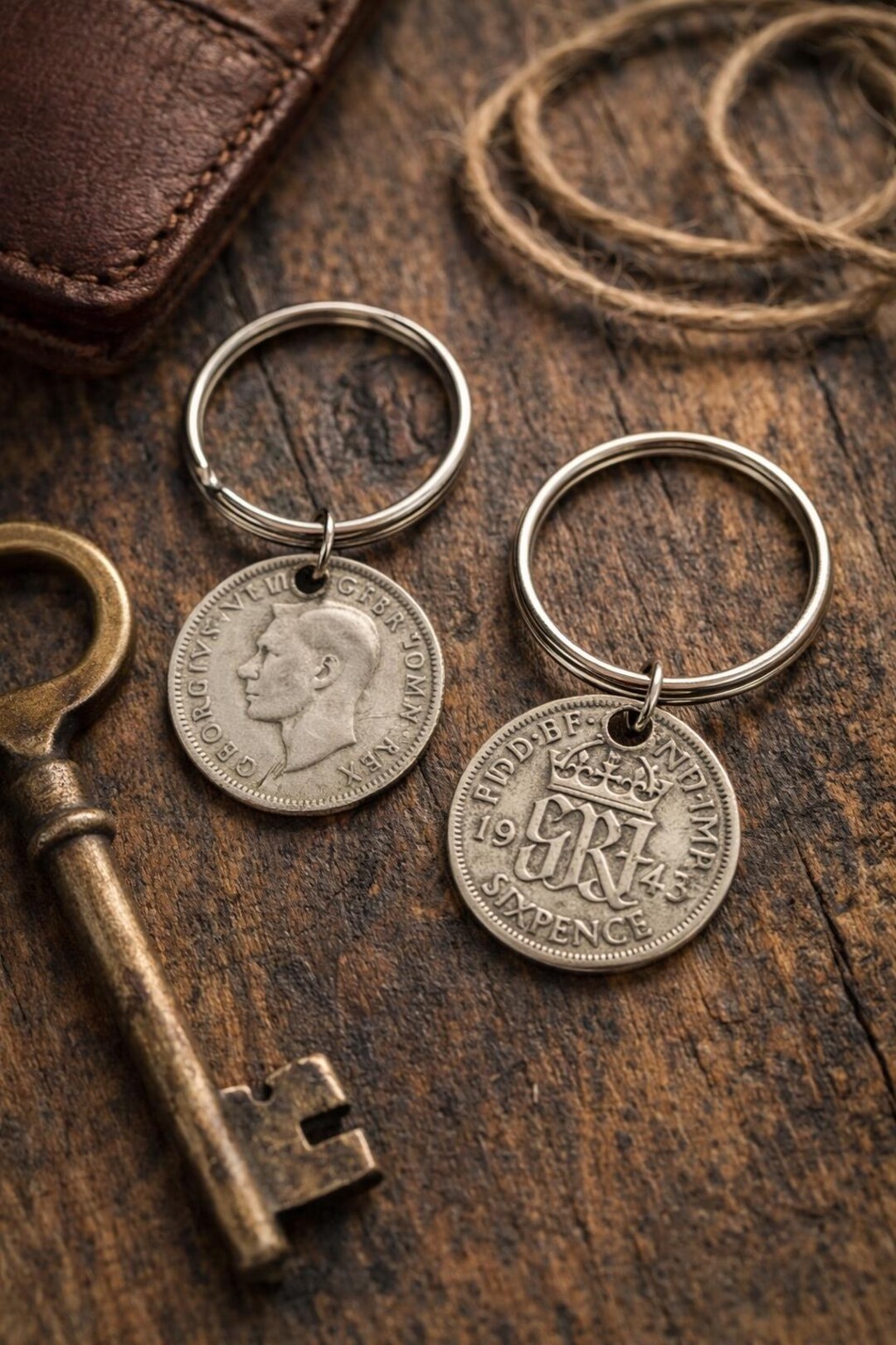 British Sixpence Coin Keyring — Vintage Lucky Coin Keychain - Etsy ...