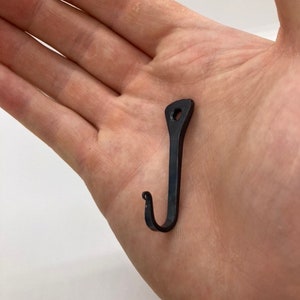 Black Hand Forged Blacksmith Horseshoe Nail Hook