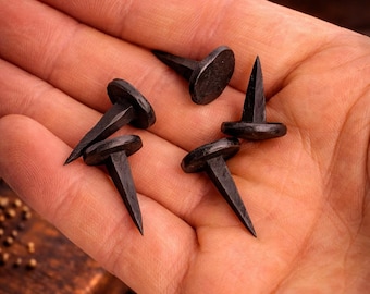 Hand Forged Blacksmith Nails – Traditional Iron Nails – Rustic Hardware – Handmade Metalwork