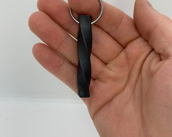 Hand Forged Blacksmith Twist Bar Keyring | Keychain | Light Pull | Blind Pull