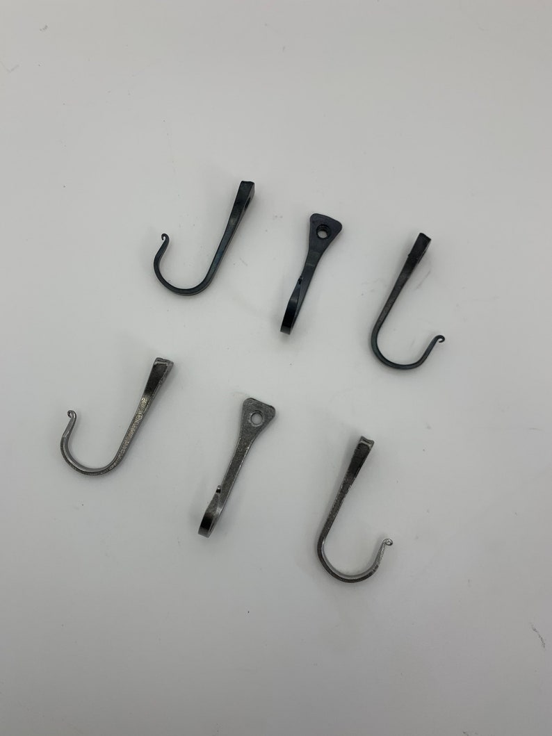 Large Hand Blacksmith Horseshoe Nail Hooks Black/silver Etsy