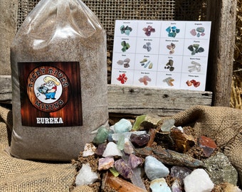 Crystal dirt bag activity kit/ Gemstone panning at home/ Eureka Gemstone Bag