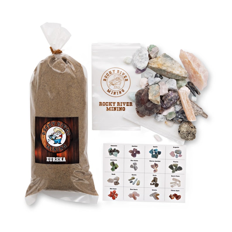 Crystal Dirt Bag Activity Kit/ Gemstone Panning at Home/ Etsy Australia